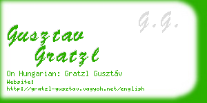 gusztav gratzl business card