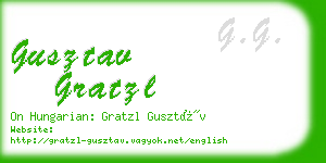 gusztav gratzl business card